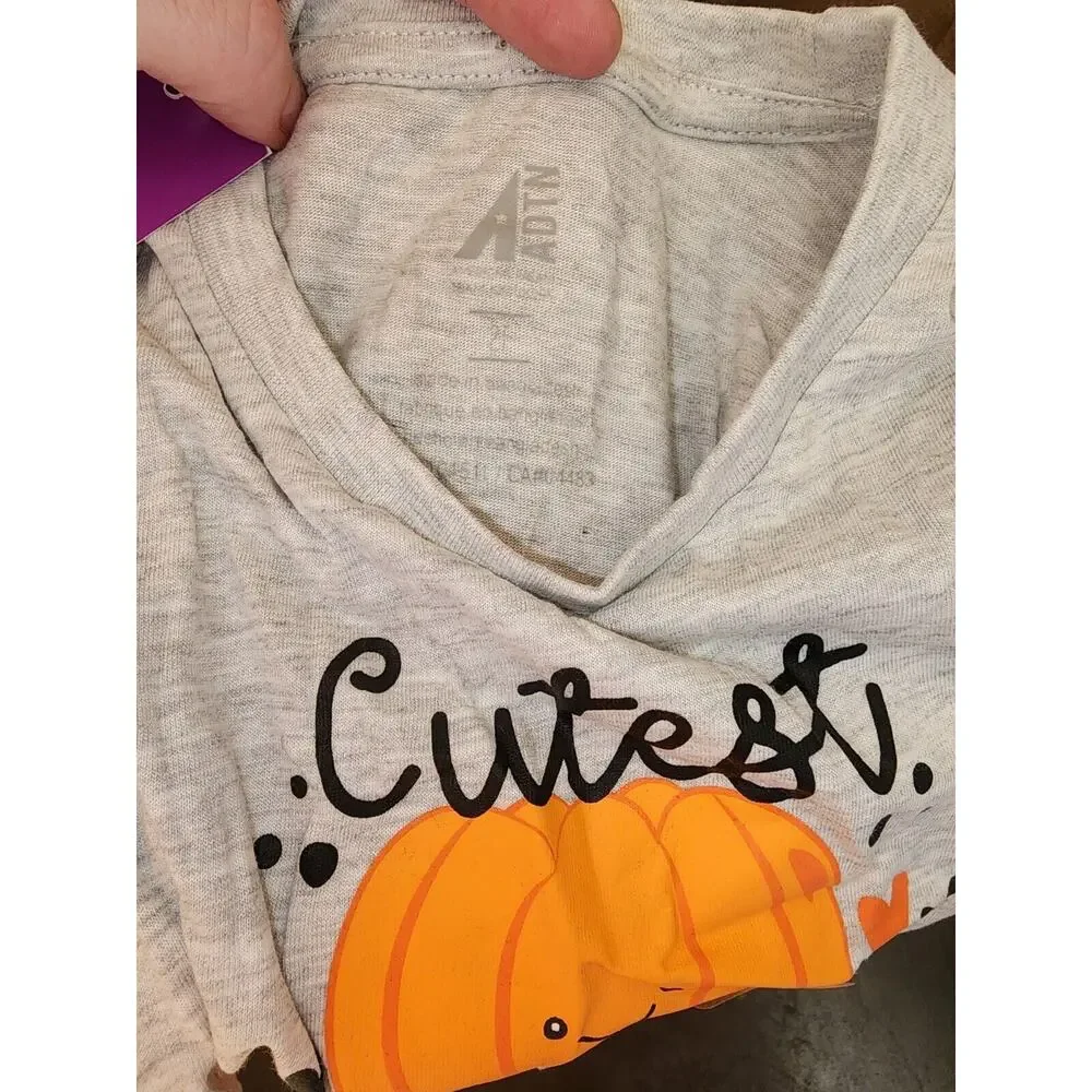 ADTN Girls Tshirt Short Sleeve Pumpkin 2t Cutest Pumpkin In The Patch Tee - Picture 4 of 5